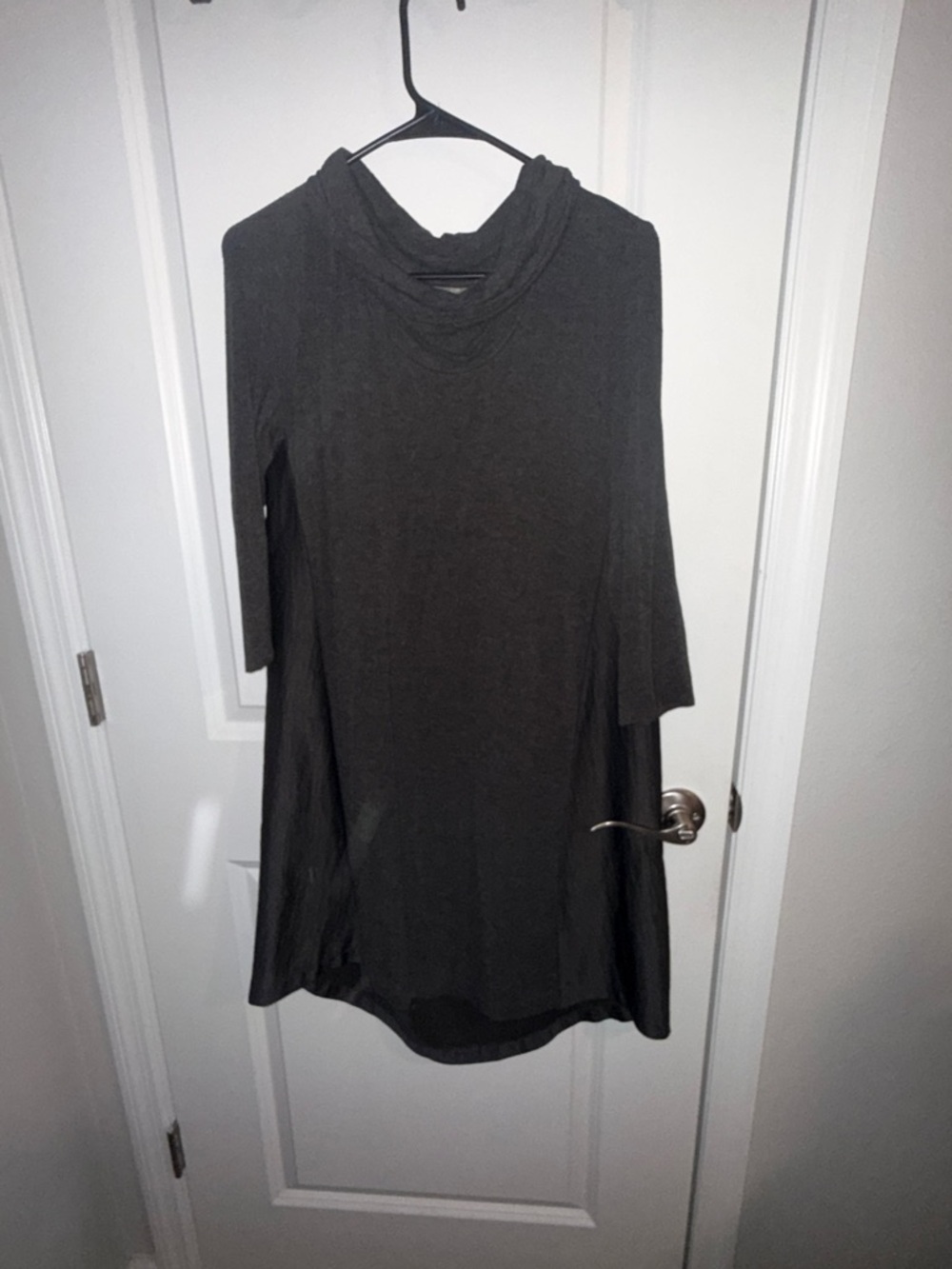 Women’s Charcoal Gray Cowl Neck Tunic Top